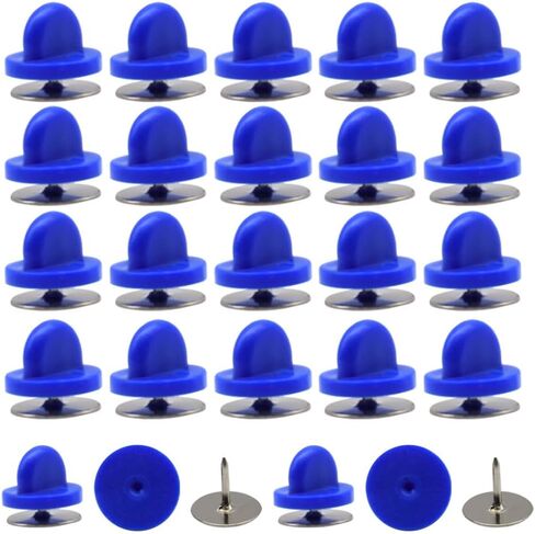 200 Pcs/100 Set Rubber Pin Backs 10mm Pin Safety Keeper with Metal Blank Pins,Pin Cap for Lapel Pins Brooches Ties Hats Badges Replacement (Red) in Saudi Arabia