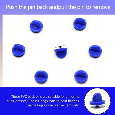 200 Pcs/100 Set Rubber Pin Backs 10mm Pin Safety Keeper with Metal Blank Pins,Pin Cap for Lapel Pins Brooches Ties Hats Badges Replacement (Red) in Saudi Arabia