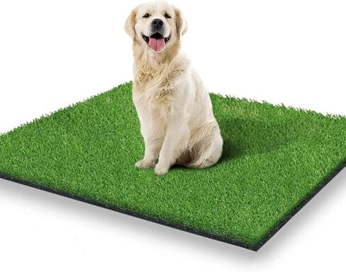 30 x 20 inches 2 Pack Fake Grass Pee for Dogs Artificial Grass Rug Pad for Puppy Potty Washable Grass Mat for Pet Training with Drainage Hole in Kuwait