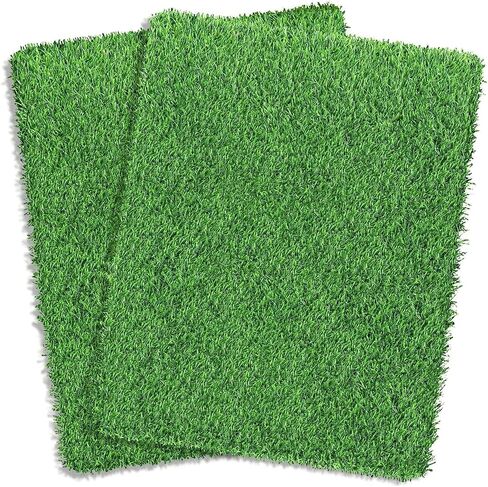 30 x 20 inches 2 Pack Fake Grass Pee for Dogs Artificial Grass Rug Pad for Puppy Potty Washable Grass Mat for Pet Training with Drainage Hole in Kuwait