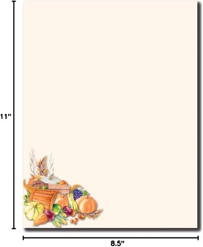 Turkey Day Letterhead Laser & Inkjet Printer Paper (25 Pack) in Kuwait