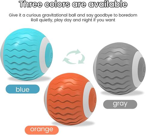 Smart Interactive Cat Toy Ball Wicked Ball,Automatic Moving Cat Ball Toys with Catnip,USB Rechargeable,Best Gift for Your Cat/Kitty,Blue in Saudi Arabia