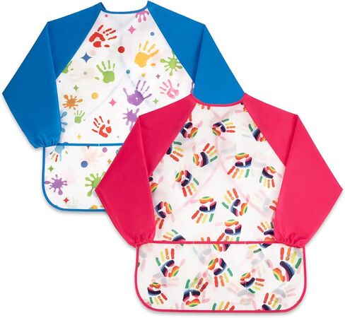 Toddler Art Smock Artist Painting Aprons 2 Pack Waterproof kids paint smocks,Age 2-7 Years in Saudi Arabia