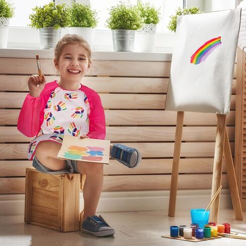 Toddler Art Smock Artist Painting Aprons 2 Pack Waterproof kids paint smocks,Age 2-7 Years in Saudi Arabia
