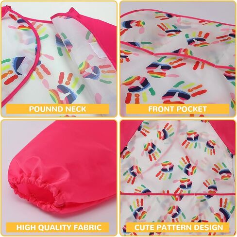 Toddler Art Smock Artist Painting Aprons 2 Pack Waterproof kids paint smocks,Age 2-7 Years in Saudi Arabia