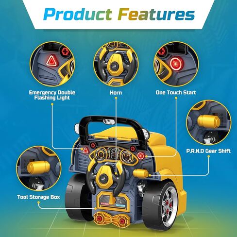 Educational Truck Engine Toy Playset with Lights & Sounds for 4-7 Year Old Boys in Kuwait