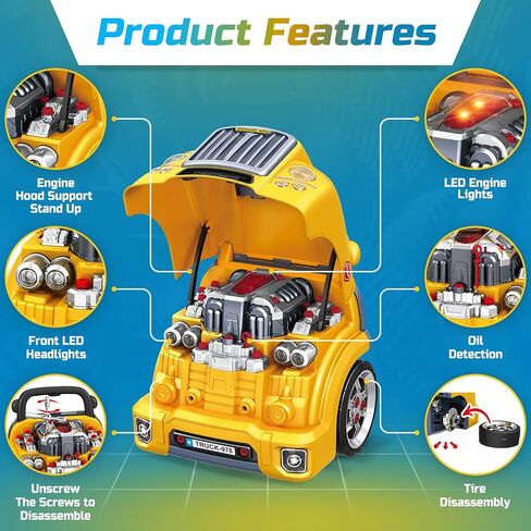Educational Truck Engine Toy Playset with Lights & Sounds for 4-7 Year Old Boys in Kuwait