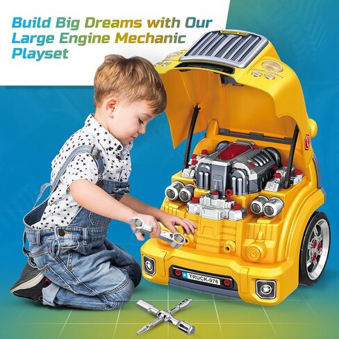 Educational Truck Engine Toy Playset with Lights & Sounds for 4-7 Year Old Boys in Kuwait