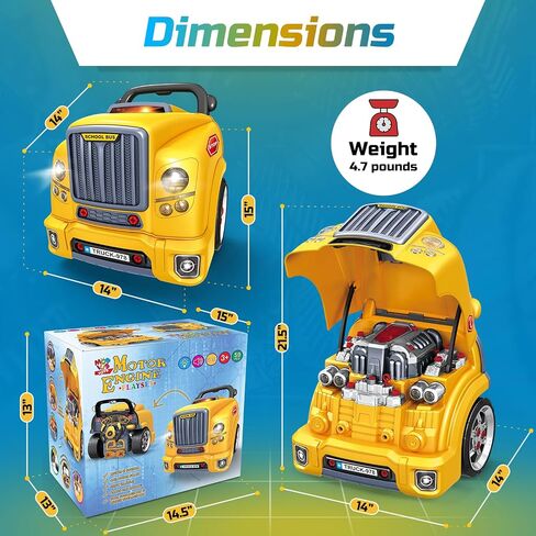 Educational Truck Engine Toy Playset with Lights & Sounds for 4-7 Year Old Boys in Kuwait