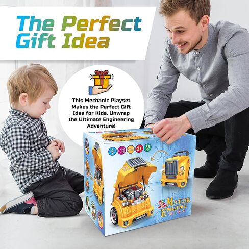 Educational Truck Engine Toy Playset with Lights & Sounds for 4-7 Year Old Boys in Kuwait