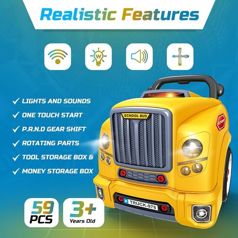 Educational Truck Engine Toy Playset with Lights & Sounds for 4-7 Year Old Boys in Kuwait