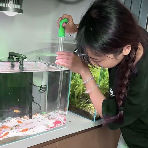 قطعتان من الماصات الطويلة لتغذية المرجان لحوض السمك، أداة تنظيف خزان الأسماك، وحدة تغذية سفلية مائية، أداة تنظيف النفايات اليدوية، قطارة سيفون لإكسسوارات حوض السمك in Kuwait