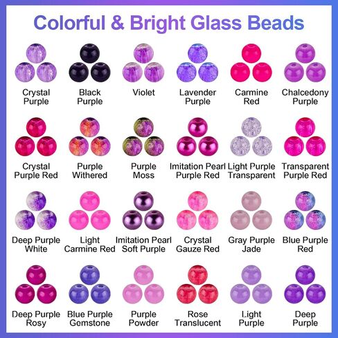 XSEINO About 3000PCS 4mm Glass Beads Bracelet Making Kit,24 Assorted Dreamy Blue Ocean and Green Series Colorful Crystal Beads for Bracelet and Jewelry Making and DIY Crafts,Friendship Bracelets in Kuwait