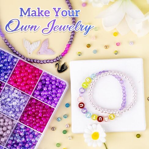 XSEINO About 3000PCS 4mm Glass Beads Bracelet Making Kit,24 Assorted Dreamy Blue Ocean and Green Series Colorful Crystal Beads for Bracelet and Jewelry Making and DIY Crafts,Friendship Bracelets in Kuwait