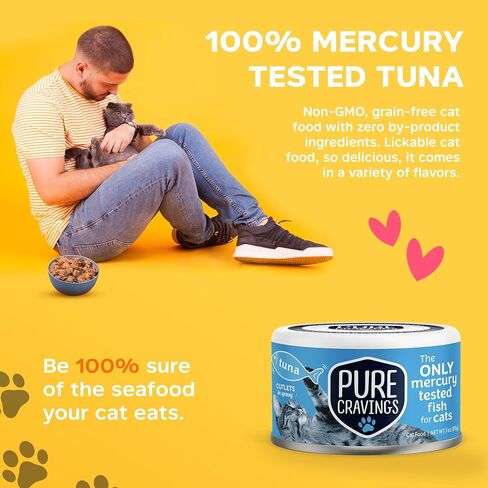 Wet Cat Food Variety Pack Tuna, Salmon, Sardines, Tuna/Salmon in Gravy, 100% Mercury-Tested, Moist Can Fish for Cats, Grain-Free, Protein, Non-GMO, Pack of 12 in Saudi Arabia