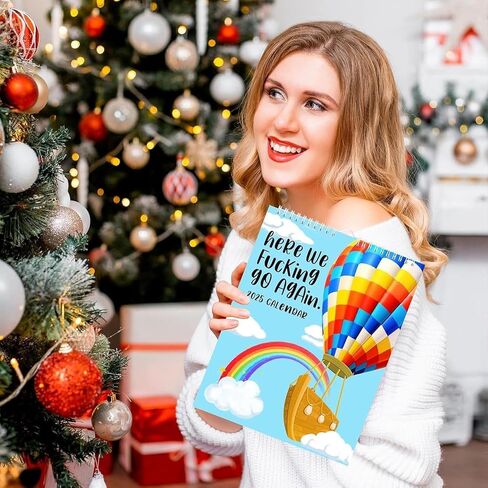 Here We Go Again 2025 Calendar, Here We Go Again Calendar, 2025 Wall Calendar, Funny Weekly Planner & Monthly Wall Organizer with Hanger for Home, Office, Gag for Friends in Saudi Arabia