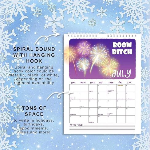 Here We Go Again 2025 Calendar, Here We Go Again Calendar, 2025 Wall Calendar, Funny Weekly Planner & Monthly Wall Organizer with Hanger for Home, Office, Gag for Friends in Saudi Arabia