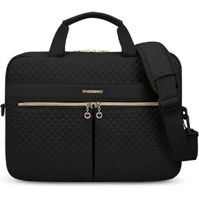 BAGSMART 17.3/15.6 Inch Laptop Bag, Briefcase for Women Computer Messenger Bag Office Travel Business, Black in Kuwait