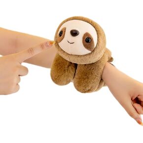 Sloth Hug Animal Slap Bracelet for Party Favors - 10-Inch Stuffed Animals Huggers Slap Bracelets Plush Toy - Christmas Birthday Party Surprise