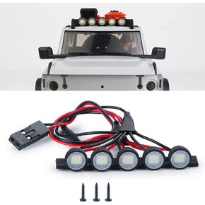 RC-Hub RC Roof Light LED Light Bar for 1/24 Axial SCX24 AXI00006 Bronco RC Crawler Car,White