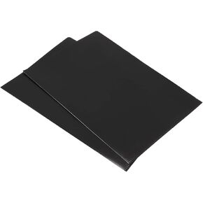 PATIKIL L Type Folders, 6 Pack A4 Plastic Clear File Project Pocket Document Jacket Sleeve for Office, Black