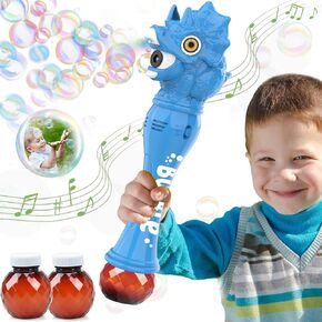 Bubble Wand Toys for Kid 3-8 Years Old Boys: Dinosaur Bubble Wand Bubbles Machine Bubble Blower for Toddlers 1-3 Dinosaur Toys for Kids 3-5 Outdoor Toy Gift for 3 4 5 6 7 8 Years Old Boy, Green