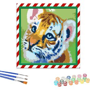 3 Pack Paint by Numbers for Kids Ages 8-12, Pre-Printed Acrylic Oil Painting, Includes (8x10, 8x9, 8x8 inch) Framed Canvas with 30 Acrylic Paint Pots, 5 Brushes for Kids, Art Supplies for Kids 9-12