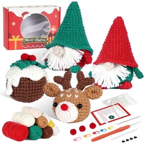 Moxzuueo Crochet Kit for Beginners,Cactus DIY Crochet Kit with Step-by-Step Video Tutorials,Knitting Starter Pack for Adults and Kids,DIY Knitting Supplies