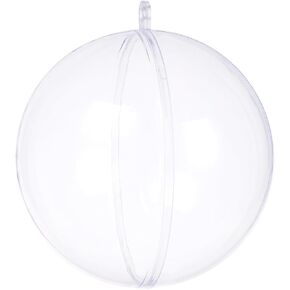 Clear Christmas Ornaments,Pack of 10 Individual 80mm Clear Plastic Ornaments for Crafts by S SEEKINGTAG