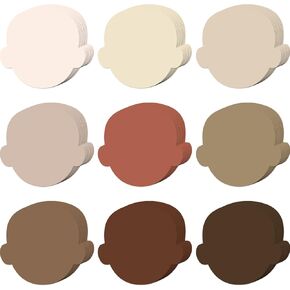 Geyee 108 Pcs Skin Color Construction Paper multicultural Skin Tone Paper Face Cutouts for Crafts Classroom Bulletin Board Decorations Face Shaped Sticker Die Cut for Teachers Kids DIY Craft