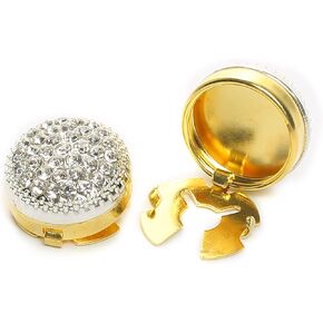 Rhinestone Buttons Button Cover for Shirts Cufflinks Bling Sewing Buttons Sleeve Button Clips Clothing Decoration Suitable for Formal Business Wedding Tuxedo DIY Luxury Gifts (Golden)