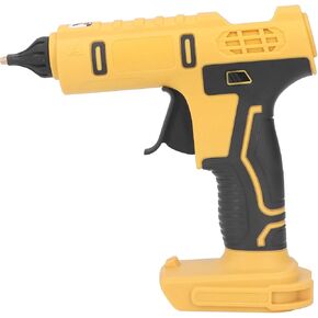 Hot Melt Glue Gun with 10 Glue Sticks Kit Preheating Fast Heating Battery Powered 100w Cordless Electric Glue Gun with LED Lamp for Kids DIY School Craft Projects Yellow