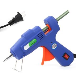 Sealing Wax Hot Melting Glue Gun 20W, Wasole Sealing Wax Sticks Glue Gune for the Diameter 0.28 inch Sticks, Great for Wedding Invitations, Birthday Cards, Envelopes (Blue Glue Gun)