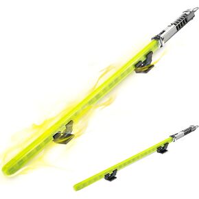 Spece War Lightsaber Building Block Kit,Glow in The Dark Sword Dueling Model Building Set,for Adults,Kids(Yellow)