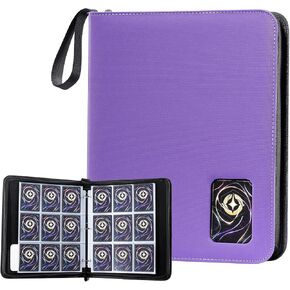 ProCase 900 Pockets Card Binder with Clear Window for Trading Cards, 9 Double Sided Pockets Cards Colletction Album Holder with Removable Sleeves for MTG, TCG, Sports Cards, Football Cards -Black