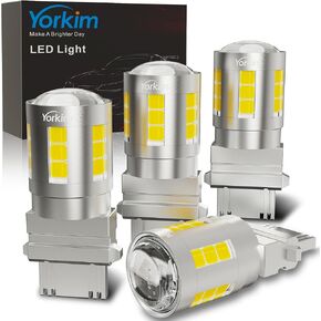 Yorkim 1156 LED Bulb Amber, high brightness 300% Super Brighter LED Turn Signal Lights, BA15S P21W 7506 1003 1141 Led Bulbs for Car Turn Signal Blinker Lights, Pack of 2