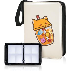 CLOVERCAT 4 Pocket Waterproof Trading Card Binder, Teal, 400 Double Sided Pocket, Fits 400 Cards