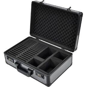 Graded Card Case with Individual Slots Storage Box, Trading Card Cases for Sports Cards with Combo Lock, PSA Slab Case for Graded Baseball Cards Storage, Graded Card Display Box X-Large