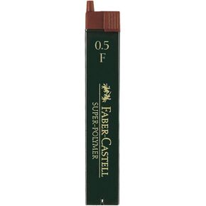 Faber-Castell 0.5mm F Super-Polymer Fineline Lead (Pack of 12)