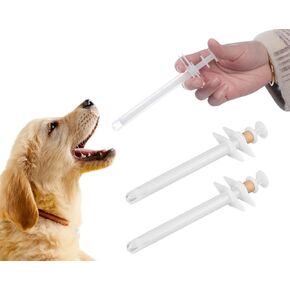 Dog Pill Shooter 2 Pieces Pet Piller Pill Dispenser for Large Dogs Handy Pill Gun for Medium to Large Breed Up to 45 Pounds