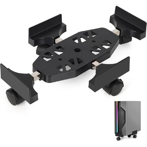 Liitrton Computer Tower Stand, Adjustable PC Stand Ventilated PC Stand for Floor with 5 Rolling Caster Wheels Mobile CPU Stand Fits Most PC