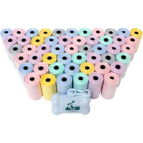 Downtown Pet Supply Scented Poop Bags for Dogs with Dispenser, 500 Count - Leak-Proof Dog Waste Bags and Bone-Shaped Dog Poop Bags Holder for Leash - Lavender Scented, 12.5" x 8.5"