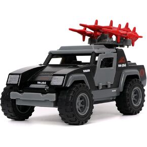 Jada Toys G.I. Joe 1:32 Stinger Die-cast Car with 1.65" Cobra Commander Figure, Toys for Kids and Adults,Grey