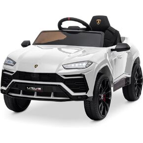 Kidzone Ride On Car 12V Lamborghini Urus Kids Electric Vehicle Toy w/Parent Remote Control, Horn, Radio, Port, AUX, Spring Suspension, Opening Door, LED Light - Pink