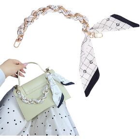 Purse Strap Extender Gold Chain Purse Bag Handbag Scarf for Women Purse Bag Charm Chain for Handbag Purse Bag Accessories Charms Gold Purse Extender Chain for Handbags Purse Bag Making Supplies