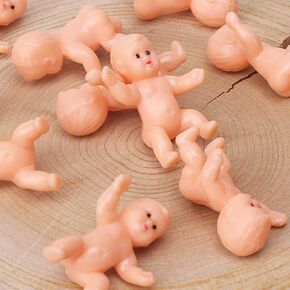 XINHUIDALSQ 1.2" King Cake Babies Mini Plastic Babies for Baby Shower Ice Cube Game/Party Favor King Cake/Party Pet King Cake/King Cake Baby/King Cake Baby/Plastic Baby (Latin)