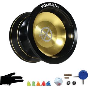 Yomega Pro x2 - يويو ألومنيوم بمستوى احترافي للاعبين المتقدمين - محمل كروي على شكل H، مقاس C مع لعب مستجيب/غير مستجيب قابل للتعديل + ضمان لمدة 3 أشهر (أحمر)