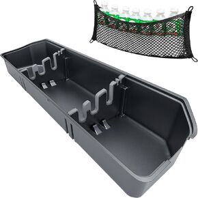 YITAMOTOR Floor Mats Compatible with 2010-2014 Ford F-150 F150 SuperCrew/Crew Cab with 1st Row Bucket Seat, Custom Fit 2 Row Set (Front & 2nd Seat), Black TPE All-Weather Guard