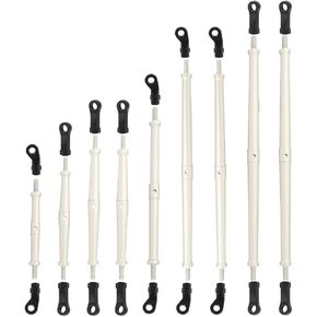 9pcs/lot Aluminum Alloy Link Rod Chassis Kit 313mm Wheelbase Linkage for 1/10 RC Car Axial SCX10 III JT Gladiator RC Crawler Upgrade Spare Part (black)