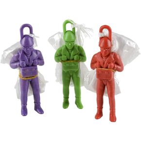 Rhode Island Novelty 4 Inch Plastic Paratrooper (1 Dozen)